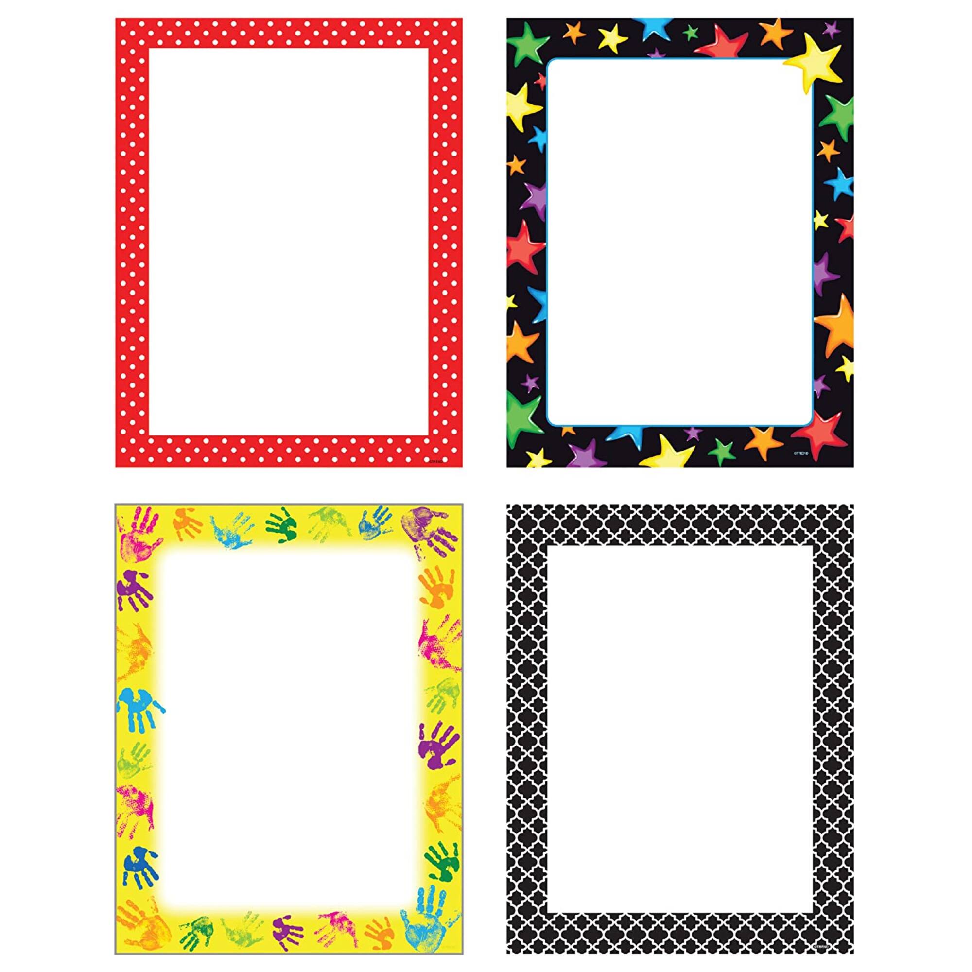 Trend Enterprises® Playful Patterns Terrific Papers® Variety Pack, 4 Packs of 50